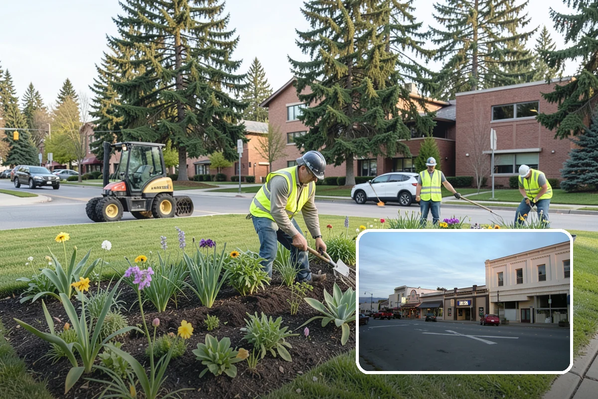 Pavement Legend Marking in Burlington, Skagit County, WA - Reinforces lane use and regulations at the pavement level