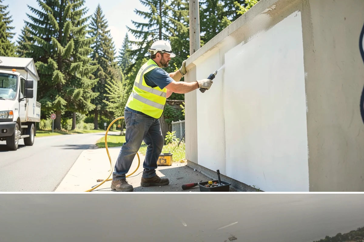 Pavement Legend Marking in Des Moines, King County, WA - Legend application follows the same warm, dry seasonal window as other markings, concentrated from late spring into early fall.
