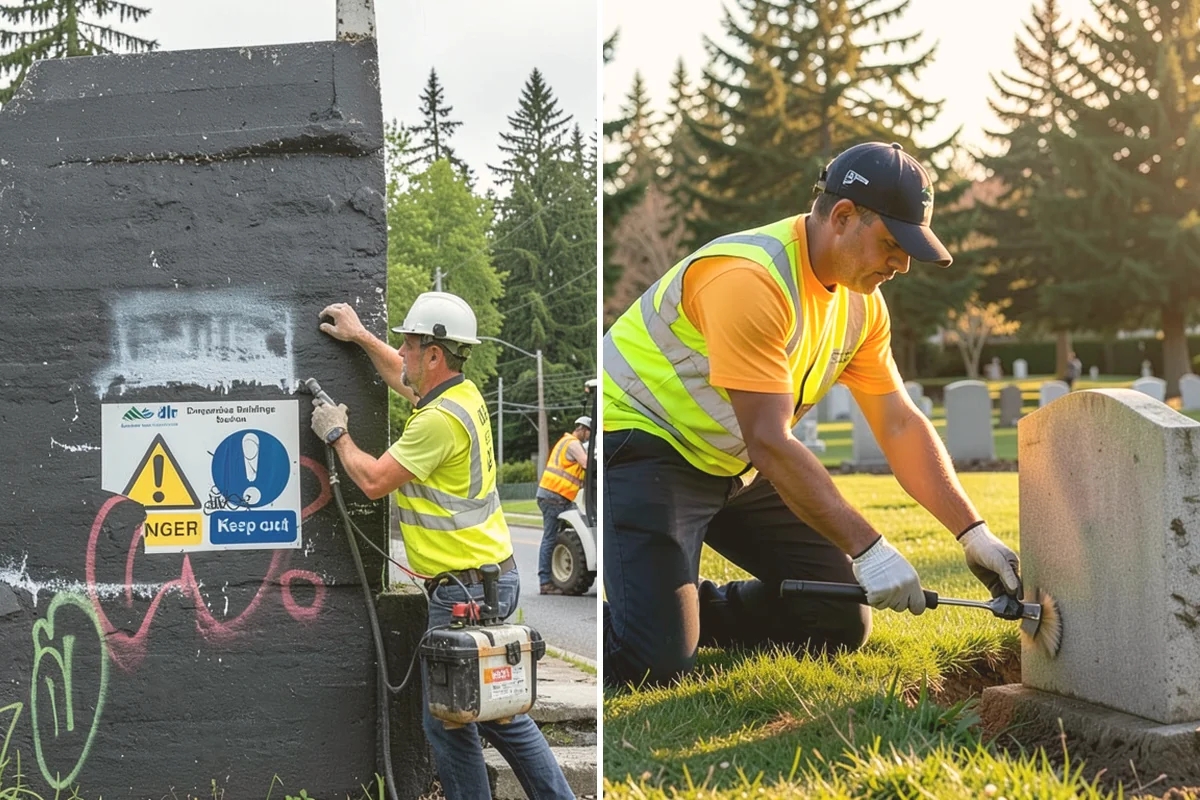 Pavement Legend Marking in Eatonville, Pierce County, WA - Confirm legend types, placement, and material with staff
