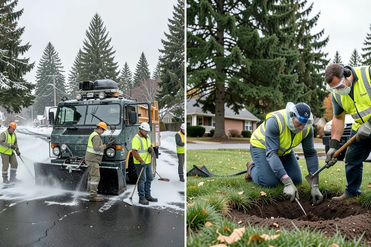 Pavement Legend Marking in Federal Way, King County, WA - Confirm legend types, placement, and material with staff