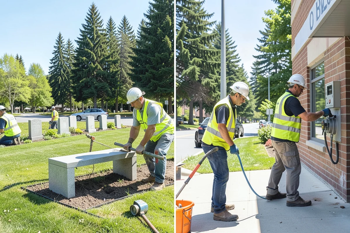 Pavement Legend Marking in Granite Falls, Snohomish County, WA - Confirm legend types, placement, and material with staff