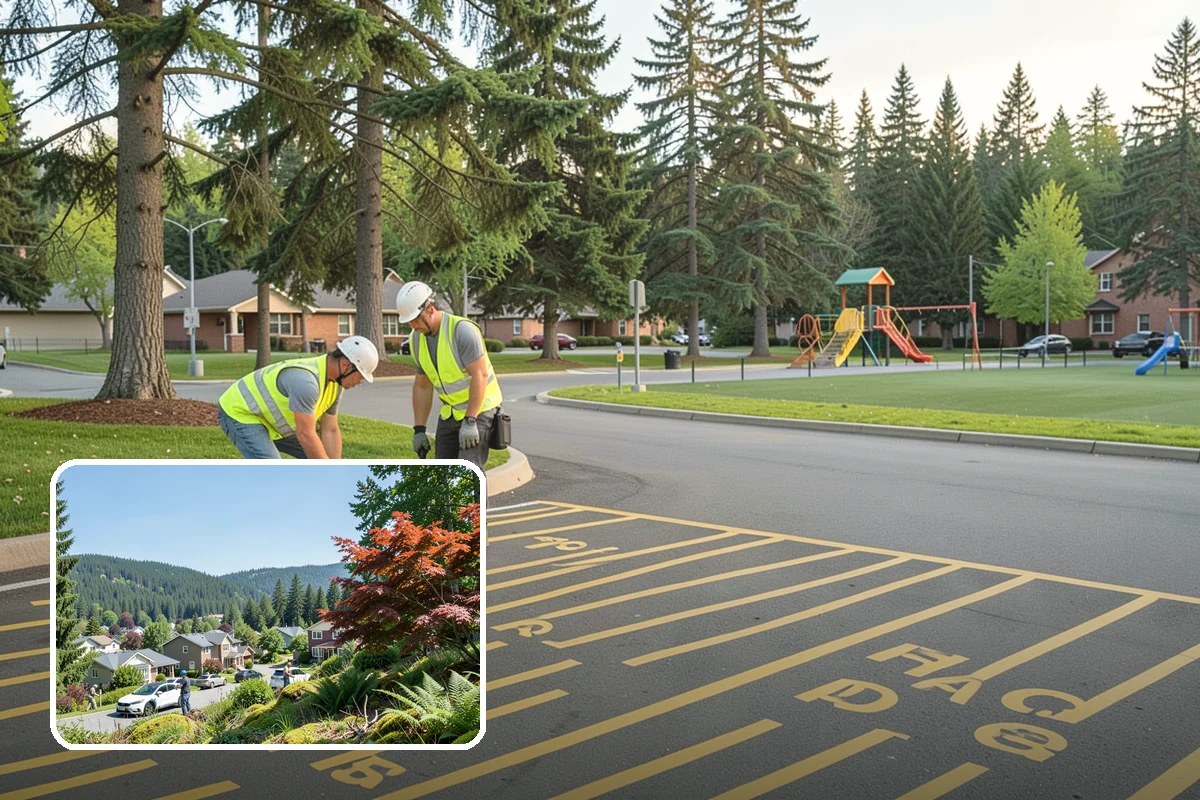 Pavement Legend Marking in Index, Snohomish County, WA - Reinforces lane use and regulations at the pavement level