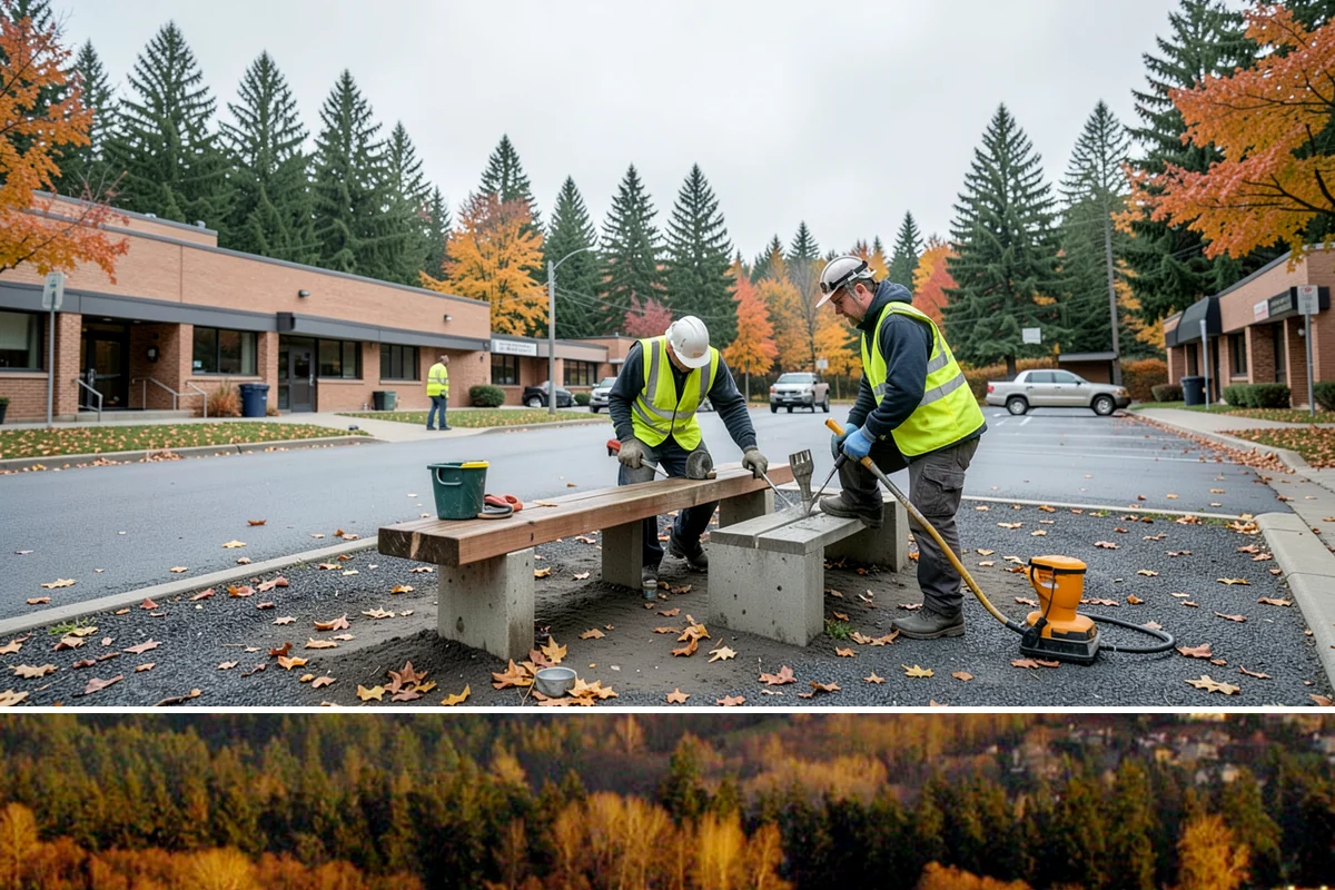 Pavement Legend Marking in Kenmore, King County, WA - Legend application follows the same warm, dry seasonal window as other markings, concentrated from late spring into early fall.
