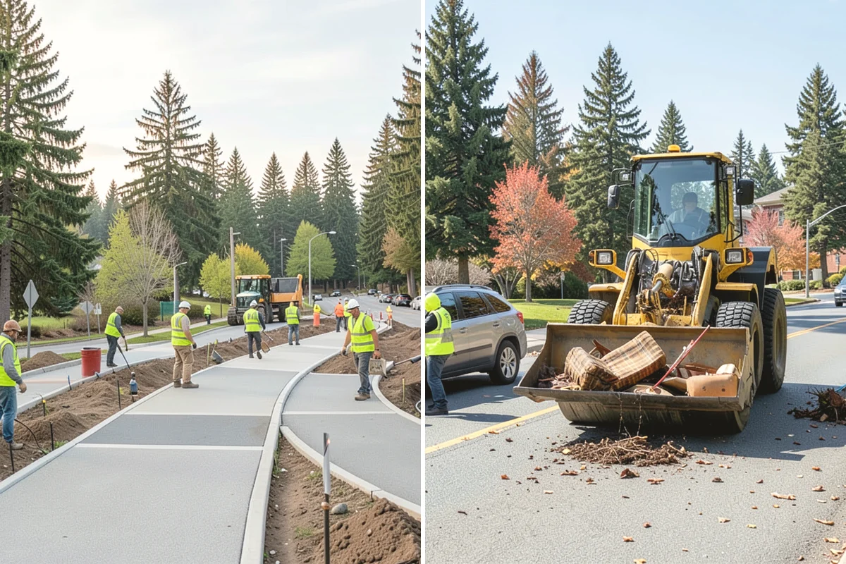Pavement Legend Marking in La Conner, Skagit County, WA - Confirm legend types, placement, and material with staff