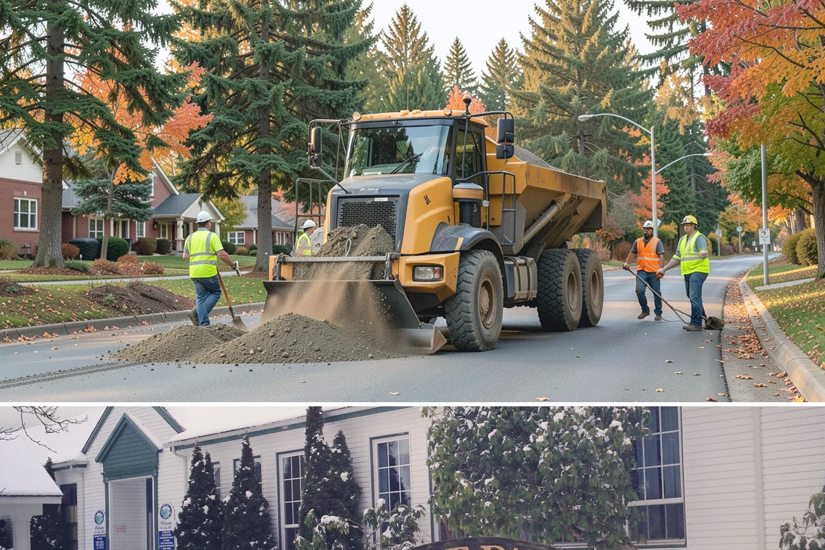 Pavement Legend Marking in Pacific, King County, WA - Legend application follows the same warm, dry seasonal window as other markings, concentrated from late spring into early fall.