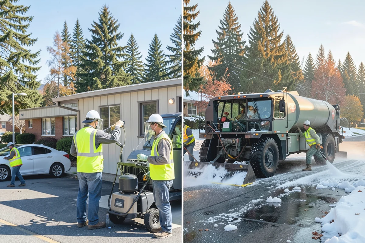 Pavement Legend Marking in Redmond, King County, WA - Confirm legend types, placement, and material with staff