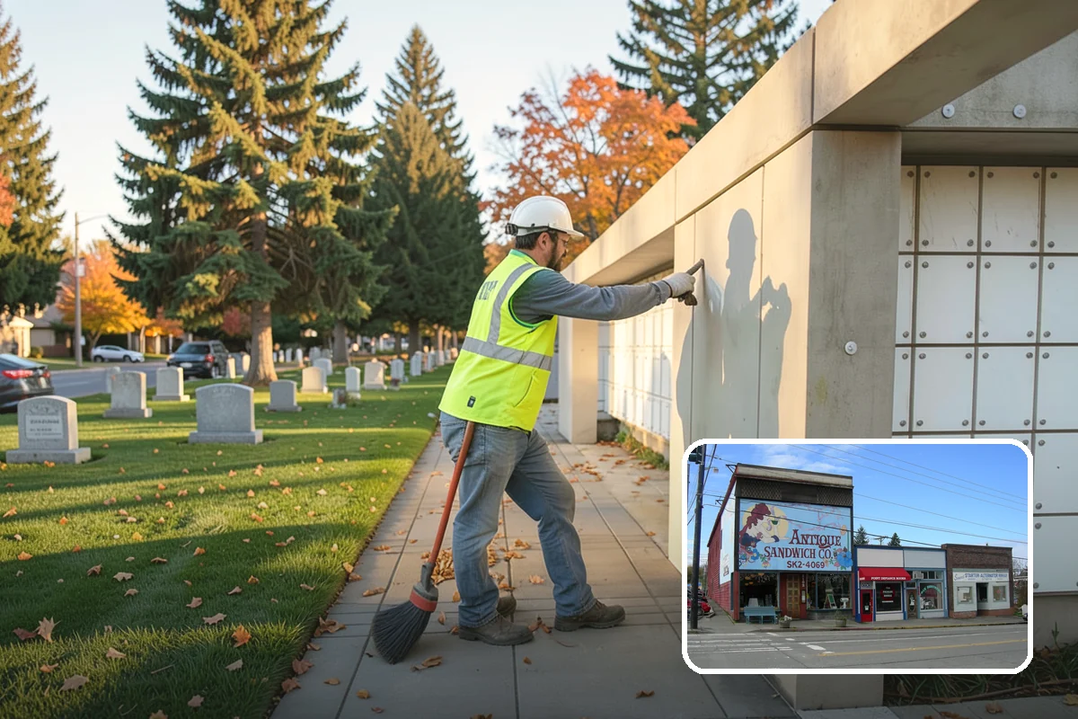 Pavement Legend Marking in Ruston, Pierce County, WA - Reinforces lane use and regulations at the pavement level