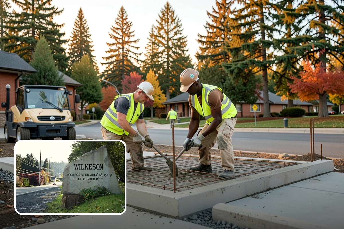 Pavement Legend Marking in Wilkeson, Pierce County, WA - Reinforces lane use and regulations at the pavement level