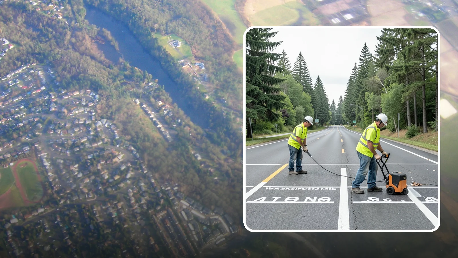 Pavement Marking in Algona, King County, WA - Durable pavement markings restore lane lines, legends, and symbols to MUTCD standards on public roadways.