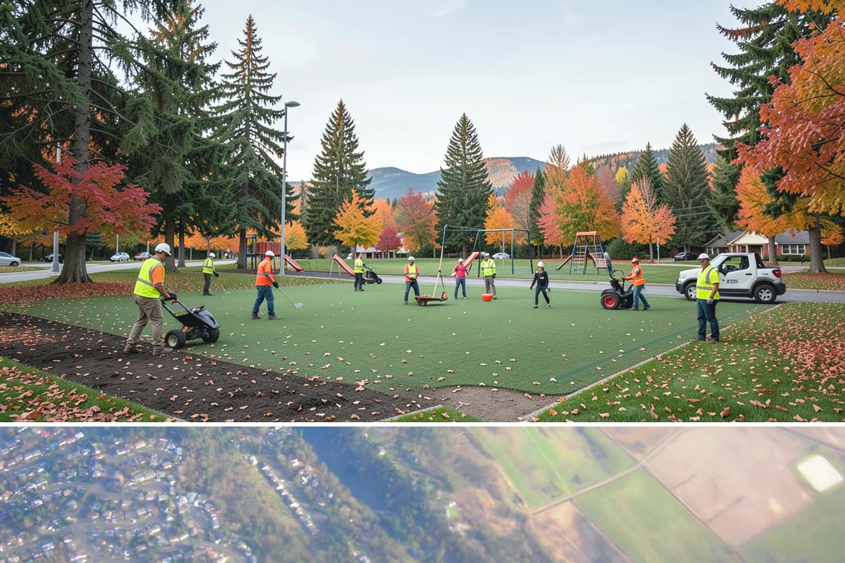 Pavement Marking in Algona, King County, WA - Application concentrates in the dry summer window when pavement temperatures and moisture levels allow proper bonding.