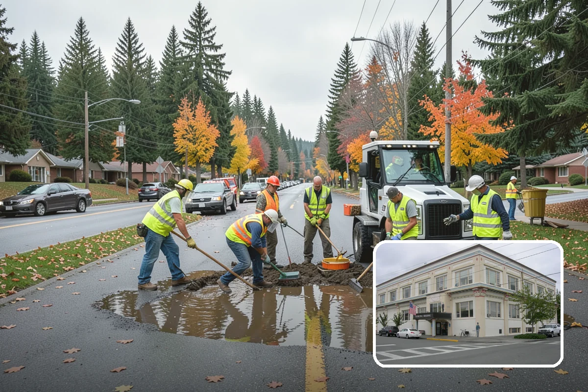 Pavement Marking in Anacortes, Skagit County, WA - Markings compliant with MUTCD and WSDOT standards