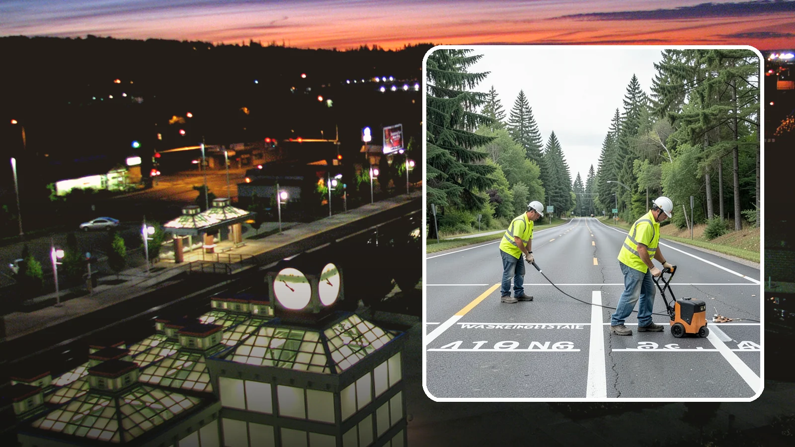 Pavement Marking in Auburn, King County, WA - Durable pavement markings restore lane lines, legends, and symbols to MUTCD standards on public roadways.