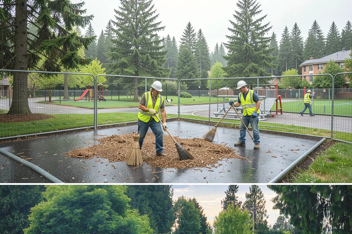 Pavement Marking in Bonney Lake, Pierce County, WA - Application concentrates in the dry summer window when pavement temperatures and moisture levels allow proper bonding.