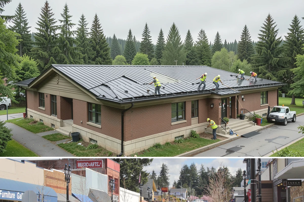 Pavement Marking in Bothell, King County, WA - Application concentrates in the dry summer window when pavement temperatures and moisture levels allow proper bonding.