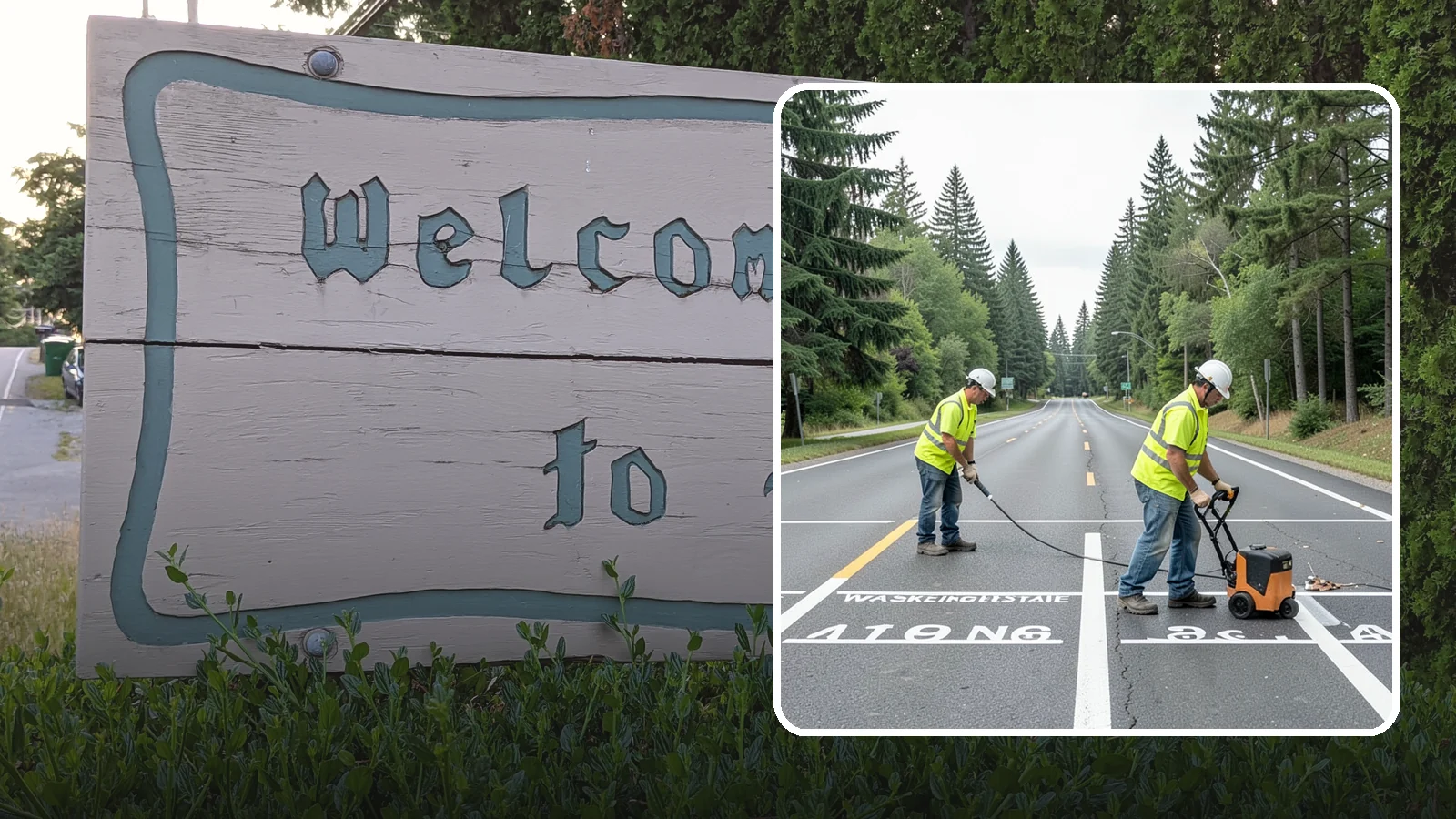 Pavement Marking in Brier, Snohomish County, WA - Durable pavement markings restore lane lines, legends, and symbols to MUTCD standards on public roadways.