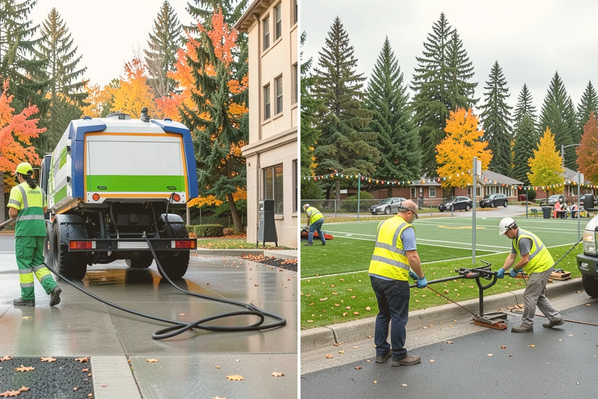 Pavement Marking in Brier, Snohomish County, WA - Verify layout against plans and existing markings
