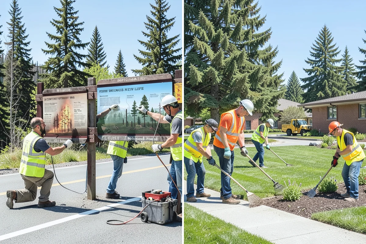Pavement Marking in Buckley, Pierce County, WA - Verify layout against plans and existing markings
