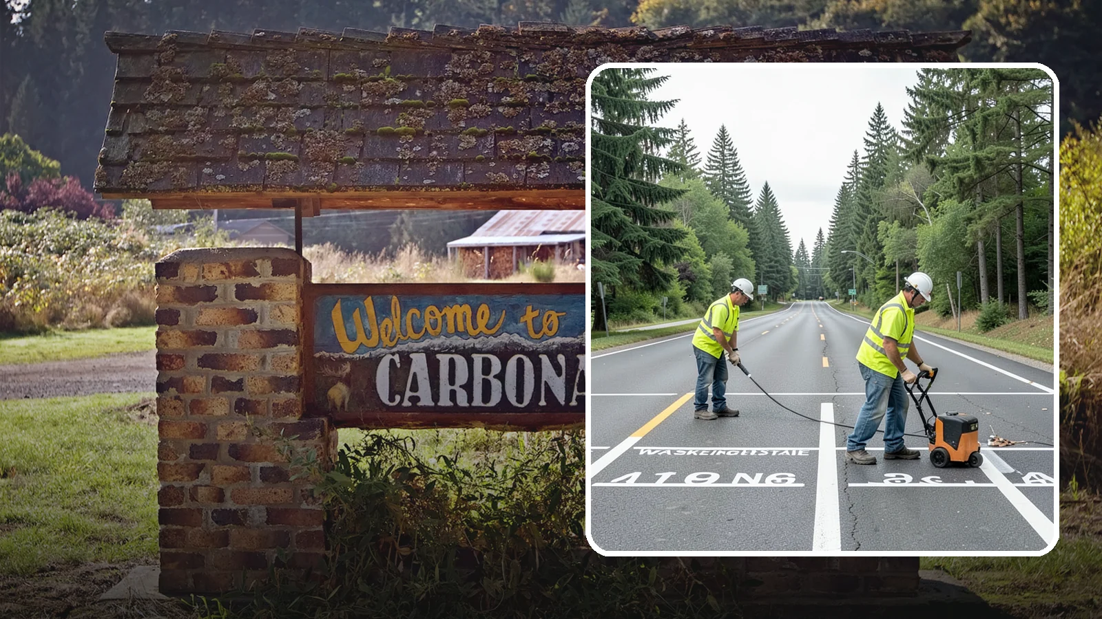 Pavement Marking in Carbonado, Pierce County, WA - Durable pavement markings restore lane lines, legends, and symbols to MUTCD standards on public roadways.