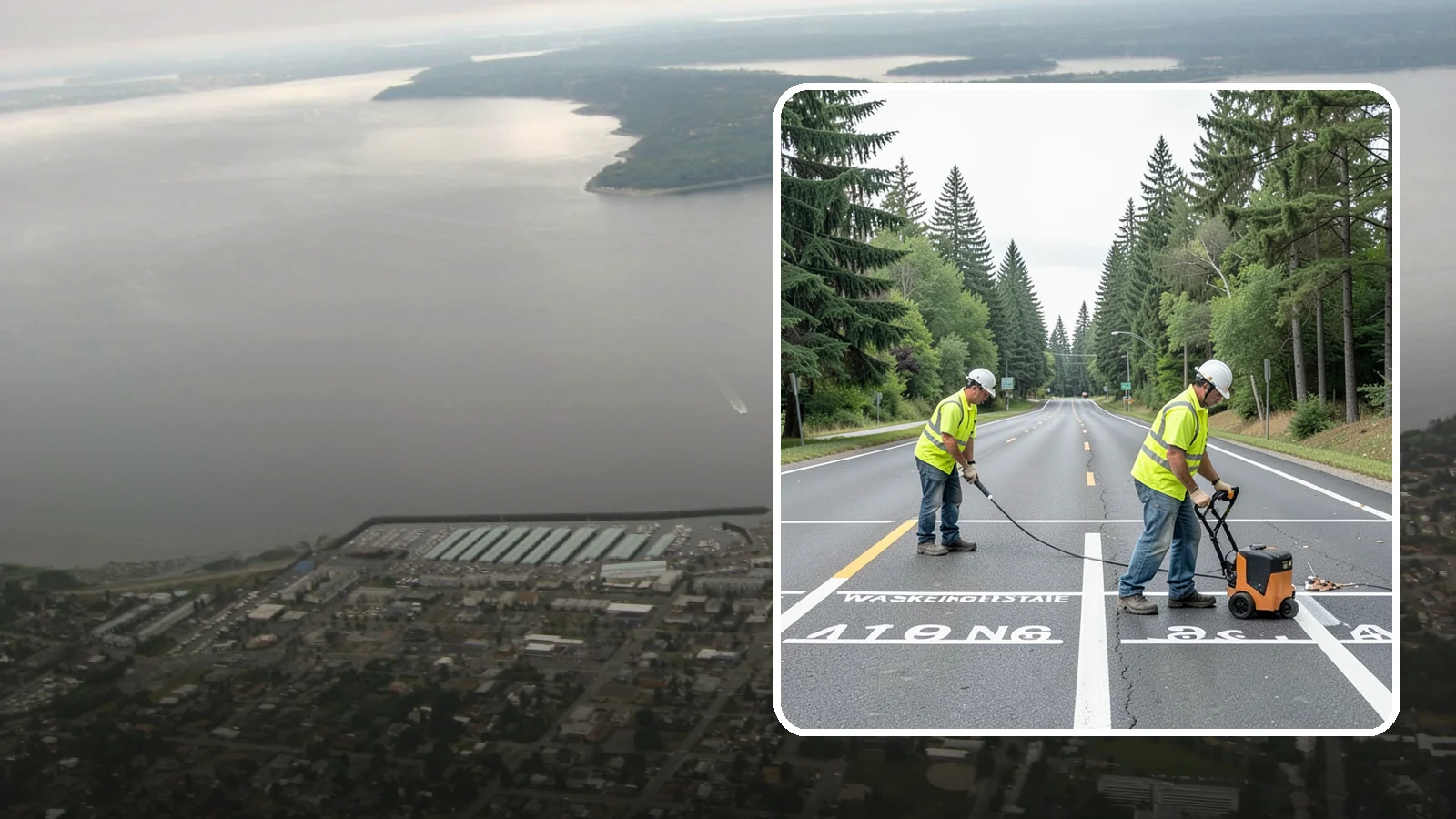 Pavement Marking in Des Moines, King County, WA - Durable pavement markings restore lane lines, legends, and symbols to MUTCD standards on public roadways.