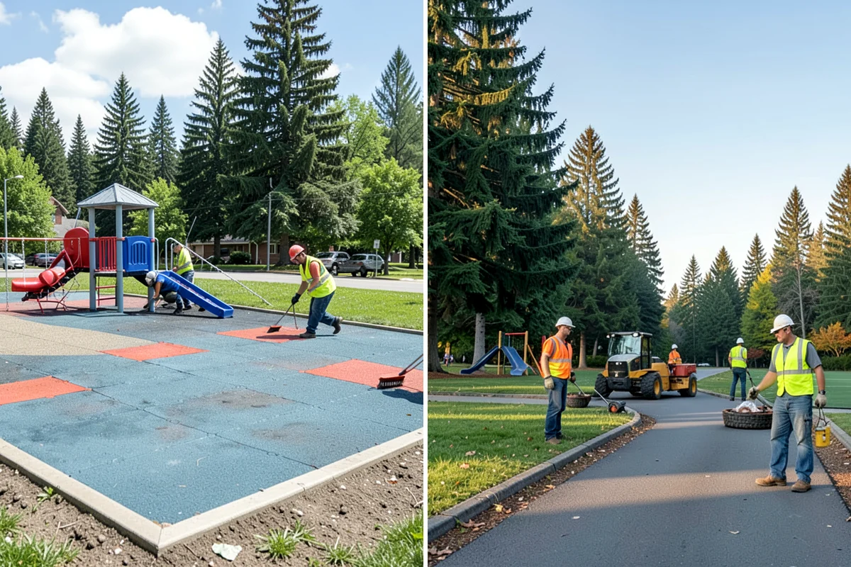 Pavement Marking in DuPont, Pierce County, WA - Verify layout against plans and existing markings