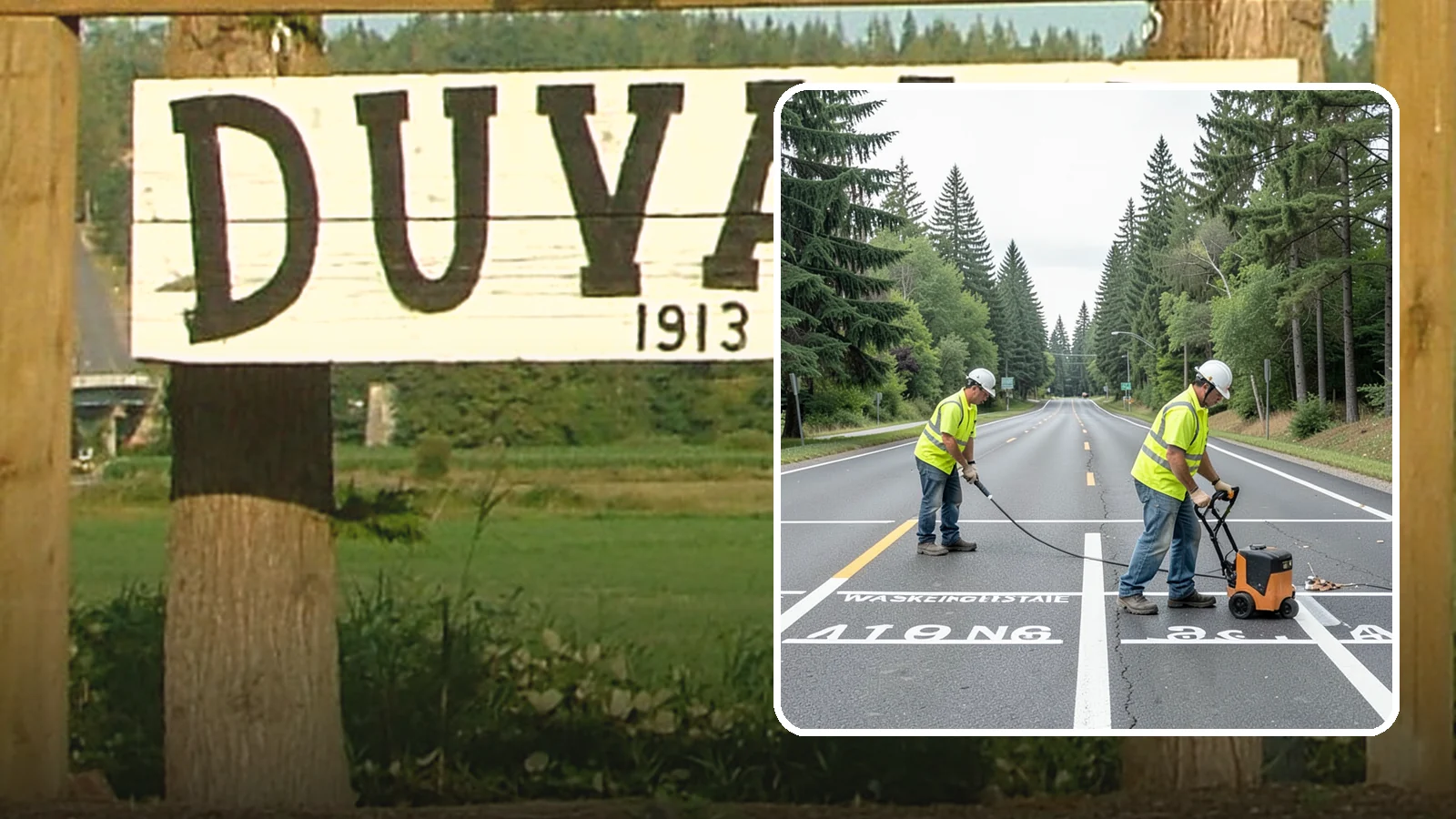 Pavement Marking in Duvall, King County, WA - Durable pavement markings restore lane lines, legends, and symbols to MUTCD standards on public roadways.