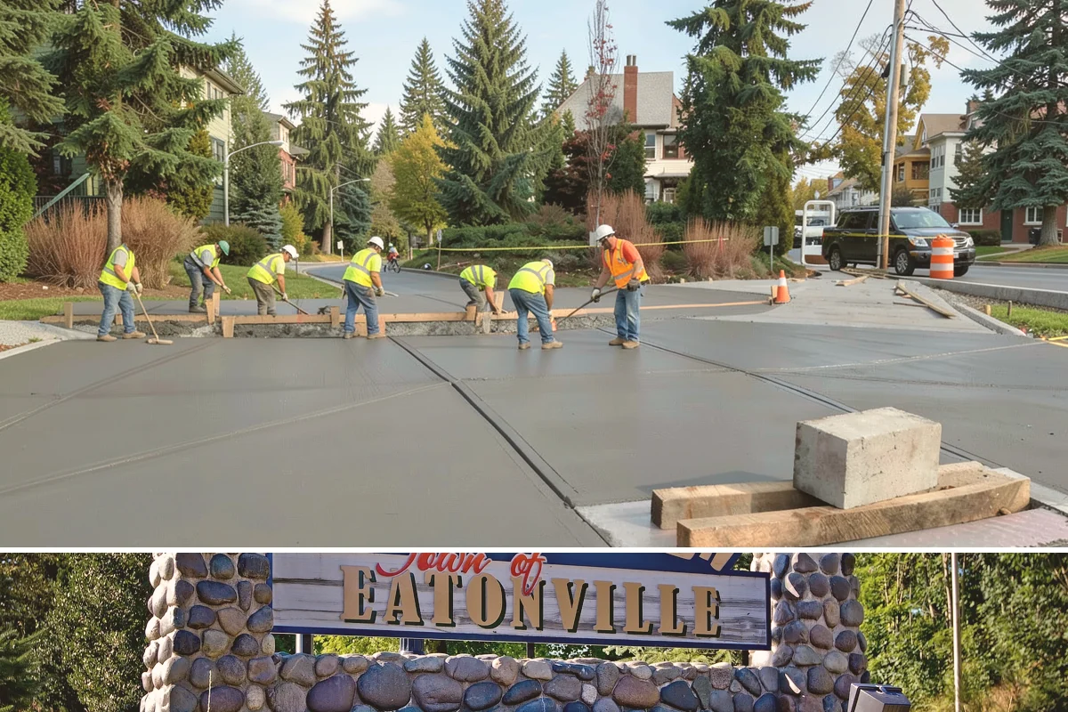 Pavement Marking in Eatonville, Pierce County, WA - Application concentrates in the dry summer window when pavement temperatures and moisture levels allow proper bonding.
