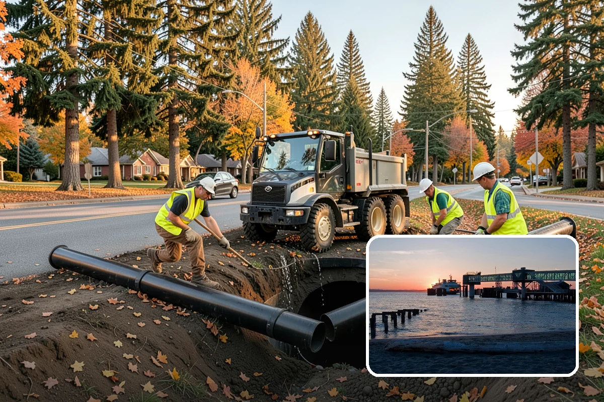 Pavement Marking in Edmonds, Snohomish County, WA - Markings compliant with MUTCD and WSDOT standards