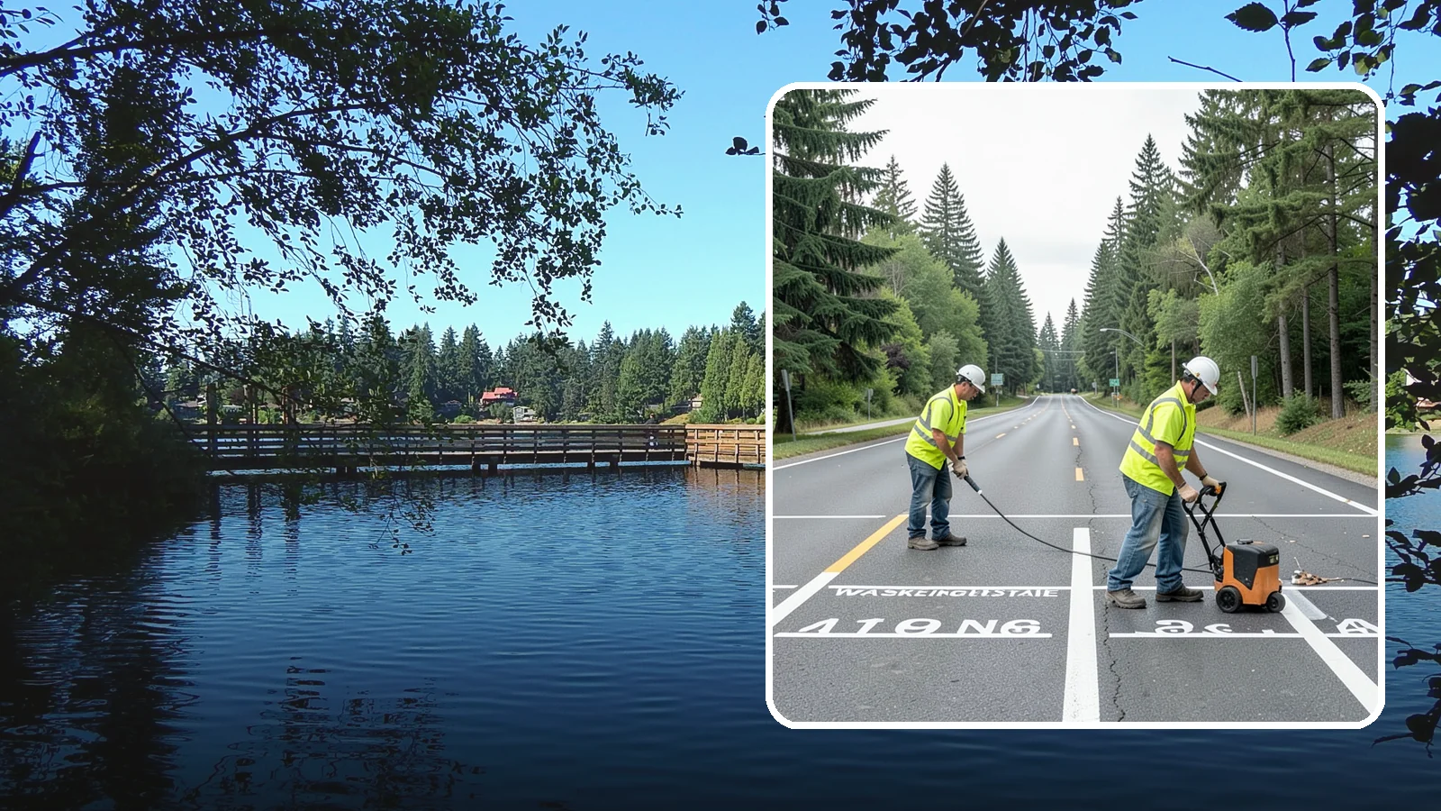 Pavement Marking in Federal Way, King County, WA - Durable pavement markings restore lane lines, legends, and symbols to MUTCD standards on public roadways.