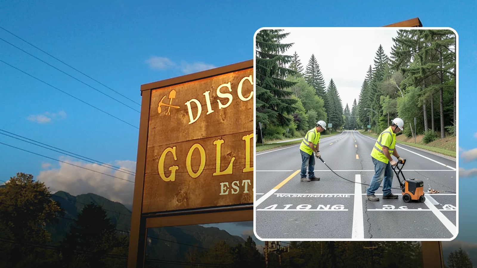 Pavement Marking in Gold Bar, Snohomish County, WA - Durable pavement markings restore lane lines, legends, and symbols to MUTCD standards on public roadways.