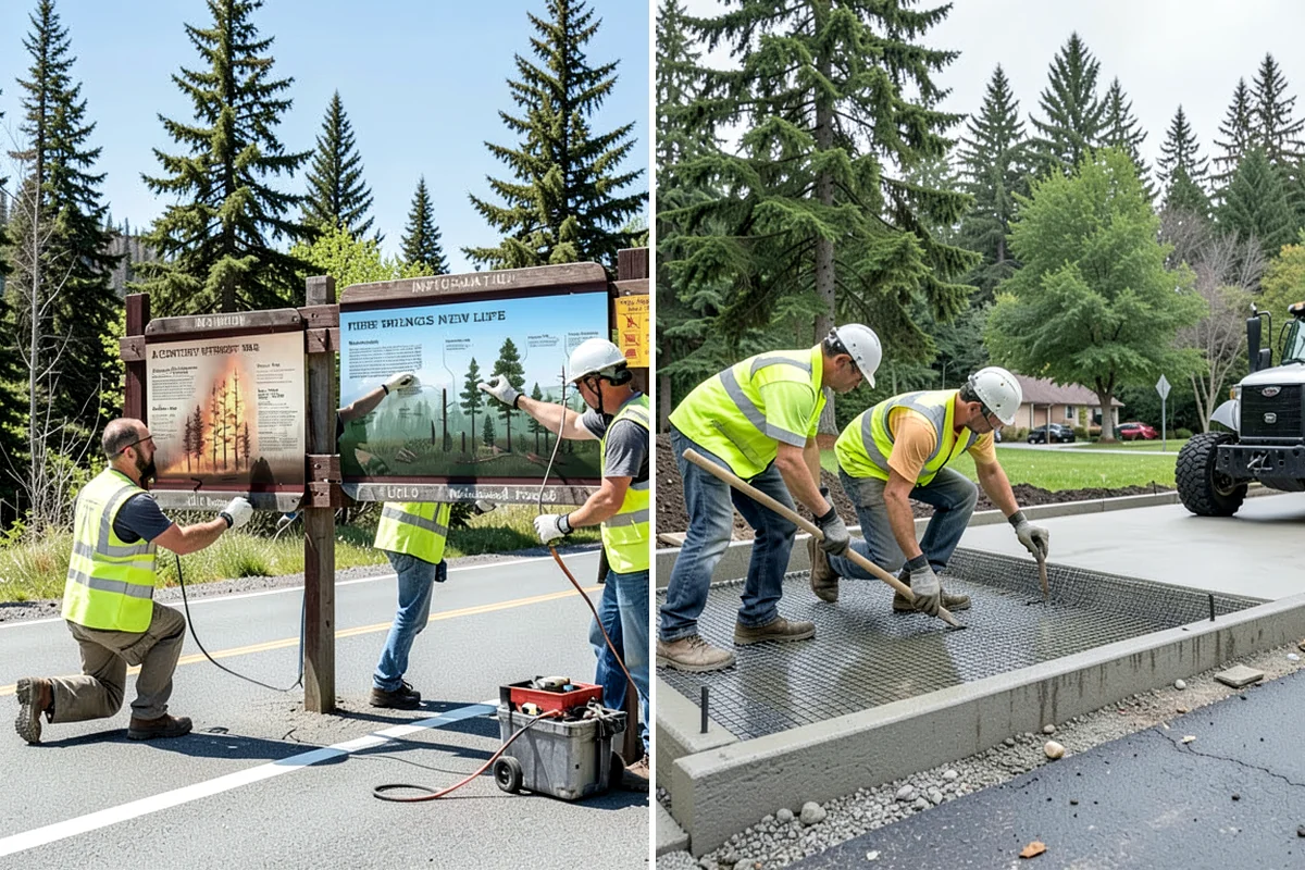Pavement Marking in Kenmore, King County, WA - Verify layout against plans and existing markings