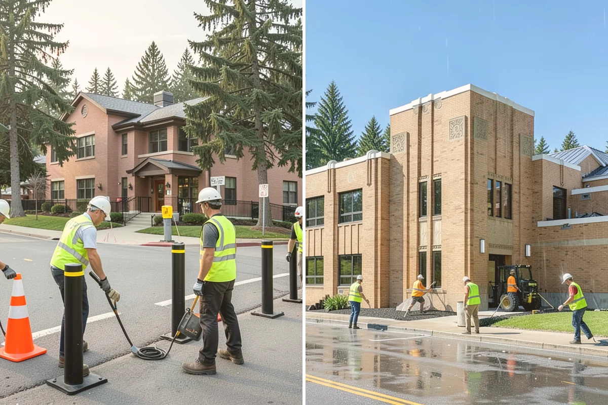 Pavement Marking in Kirkland, King County, WA - Verify layout against plans and existing markings