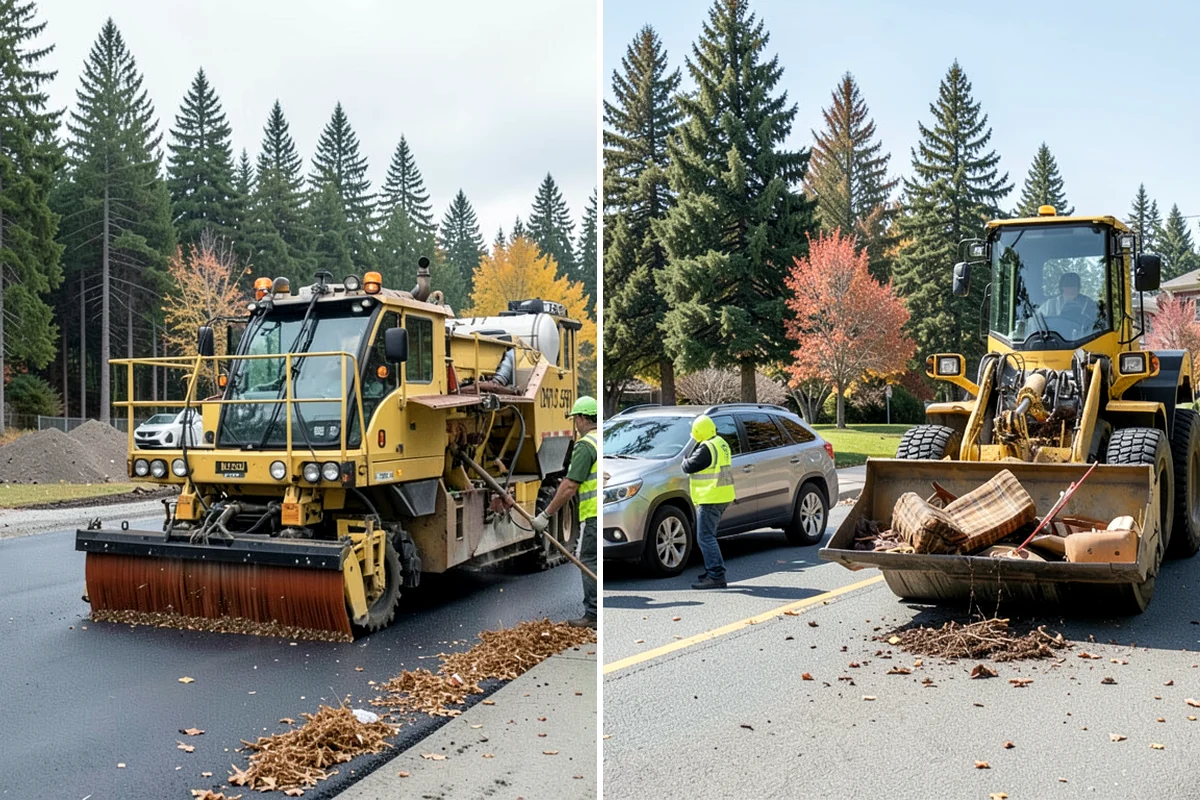 Pavement Marking in Lake Forest Park, King County, WA - Verify layout against plans and existing markings
