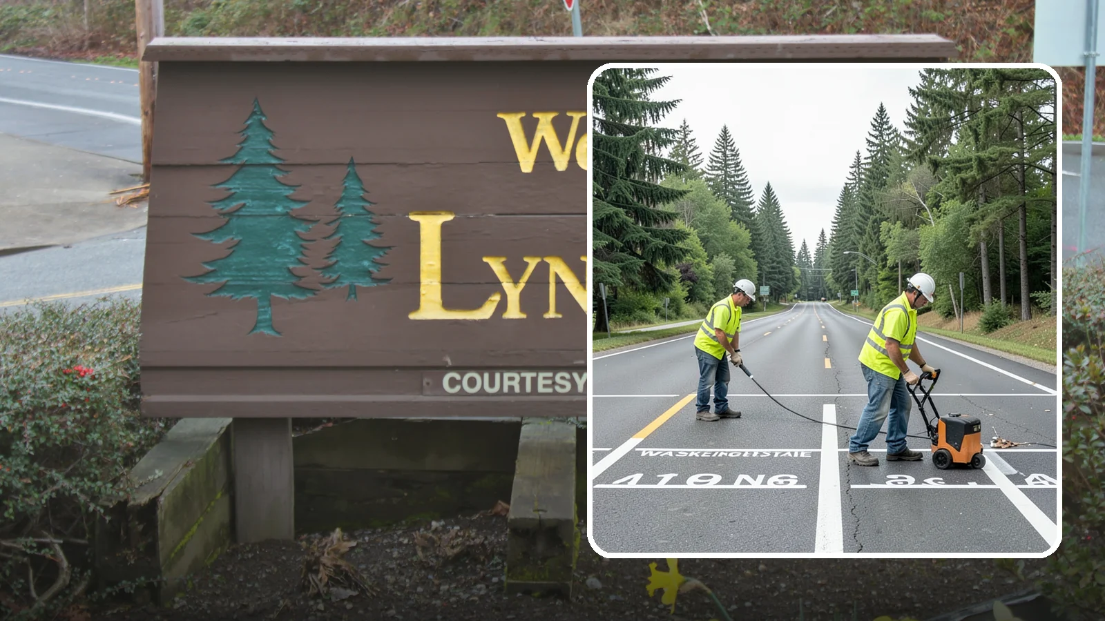 Pavement Marking in Lynnwood, Snohomish County, WA - Durable pavement markings restore lane lines, legends, and symbols to MUTCD standards on public roadways.
