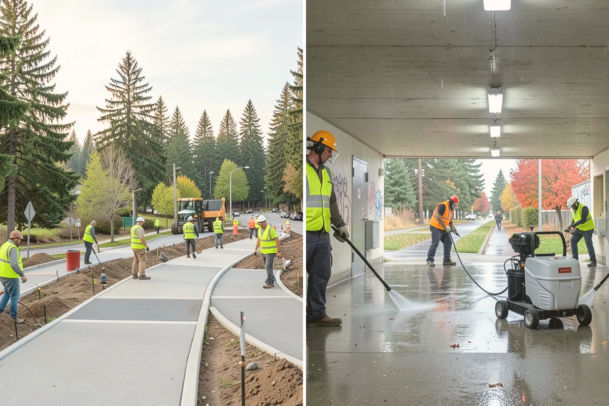 Pavement Marking in Lynnwood, Snohomish County, WA - Verify layout against plans and existing markings