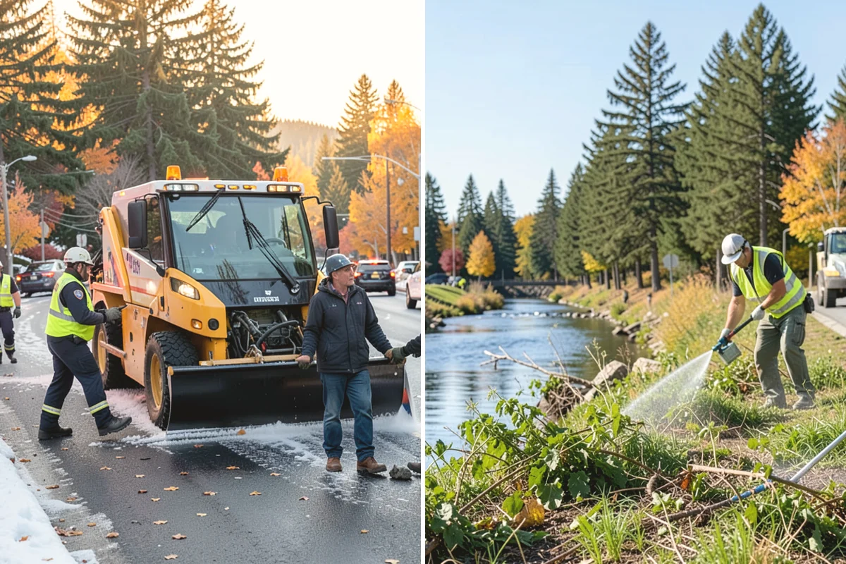 Pavement Marking in Mercer Island, King County, WA - Verify layout against plans and existing markings