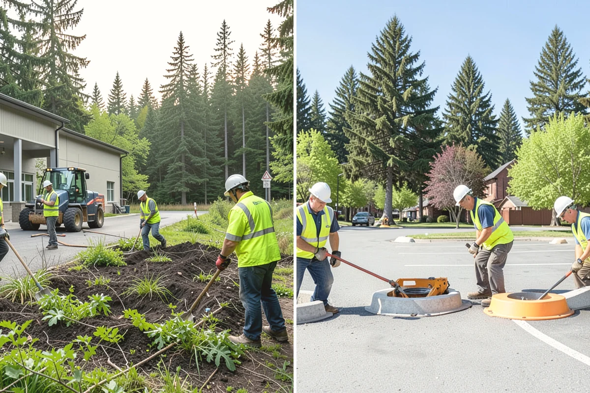Pavement Marking in Mountlake Terrace, Snohomish County, WA - Verify layout against plans and existing markings