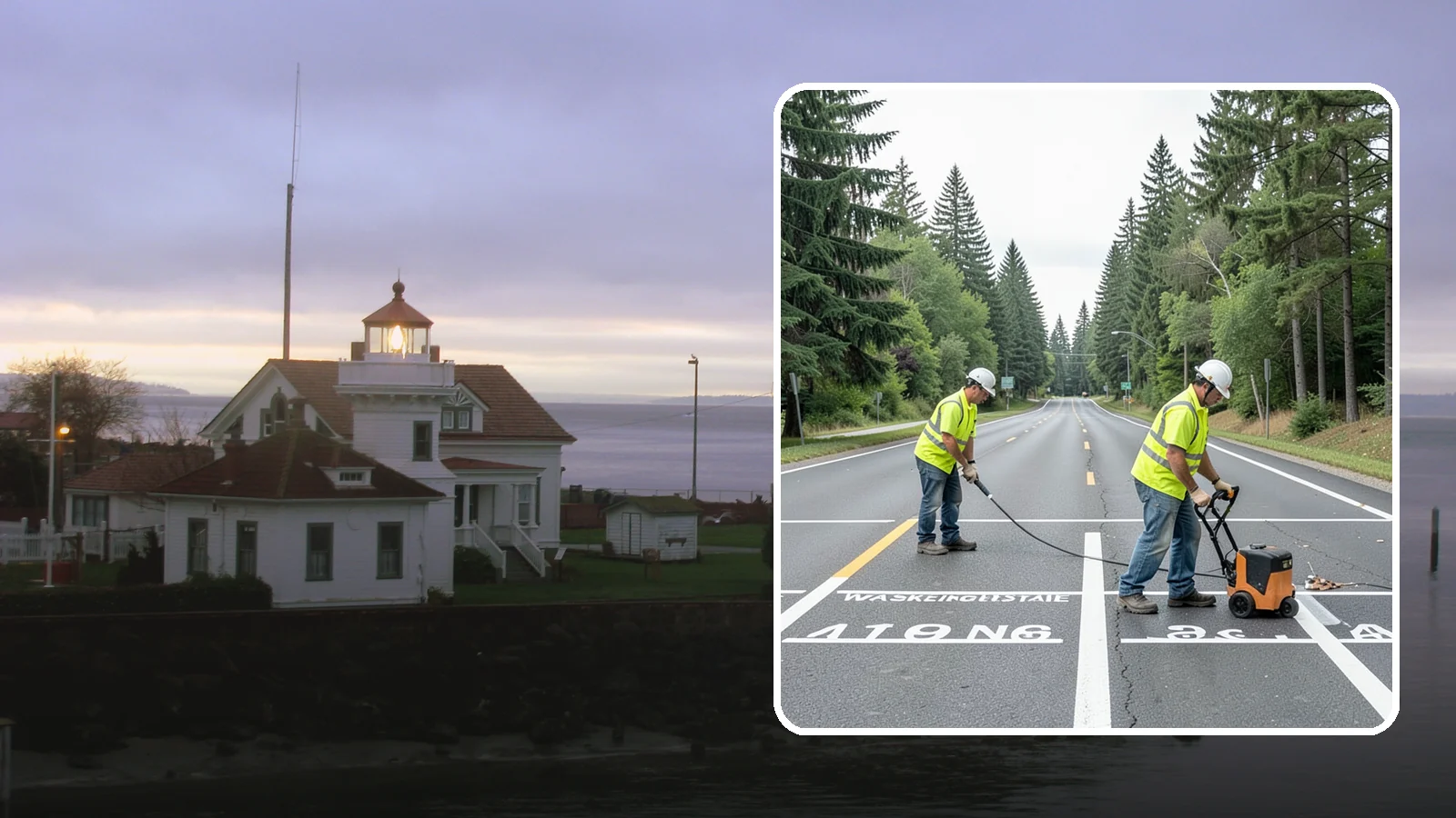 Pavement Marking in Mukilteo, Snohomish County, WA - Durable pavement markings restore lane lines, legends, and symbols to MUTCD standards on public roadways.