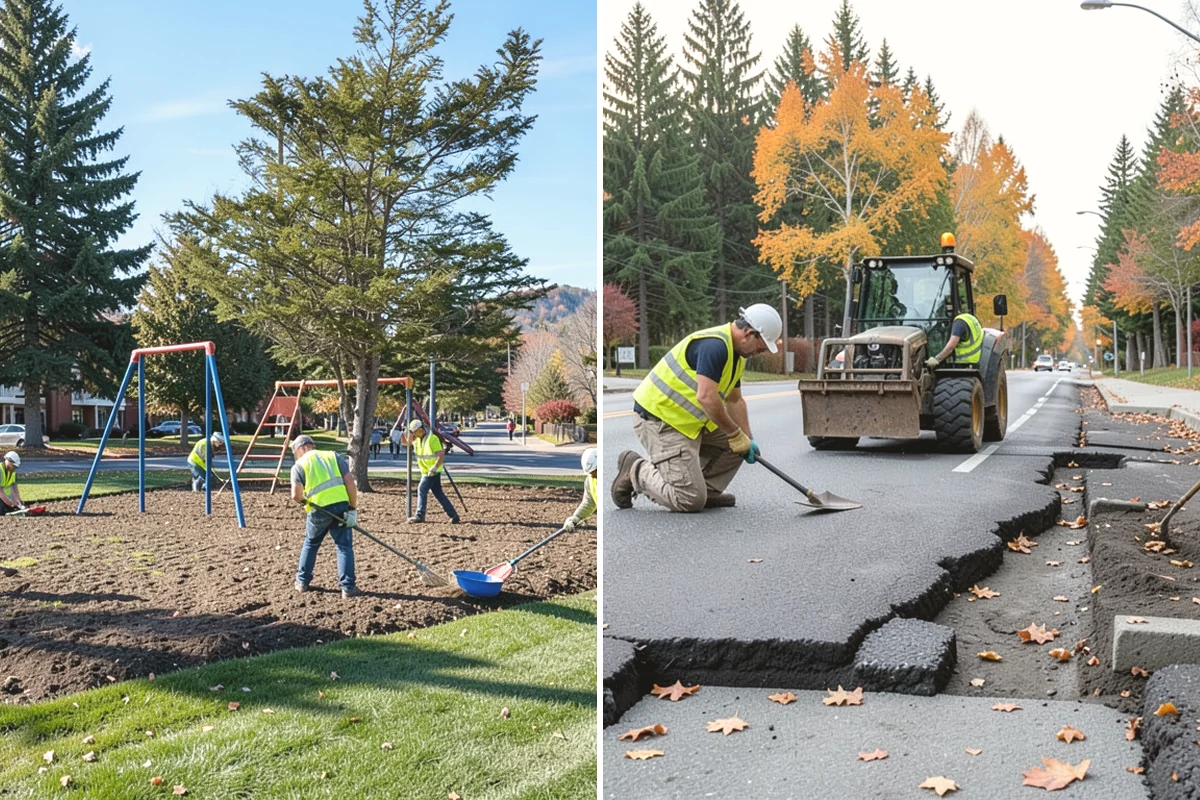 Pavement Marking in Ruston, Pierce County, WA - Verify layout against plans and existing markings