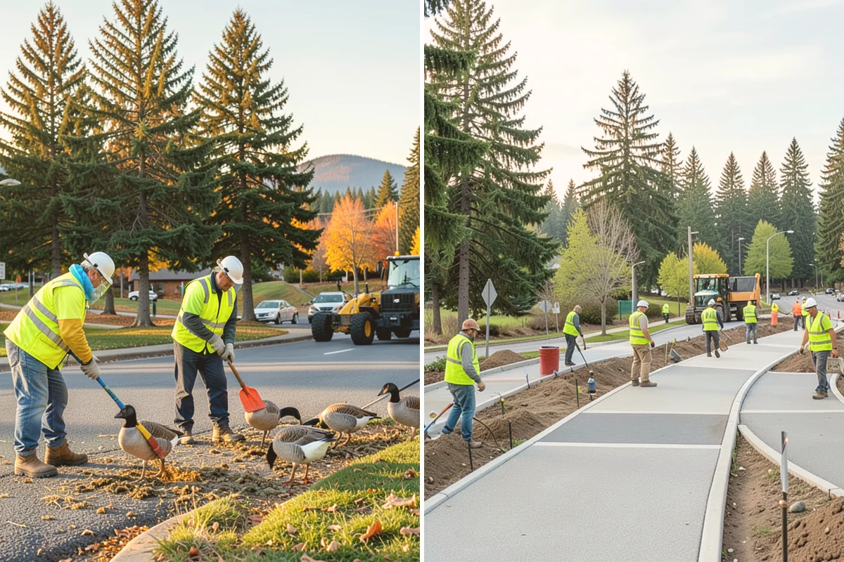 Pavement Marking in Sammamish, King County, WA - Verify layout against plans and existing markings