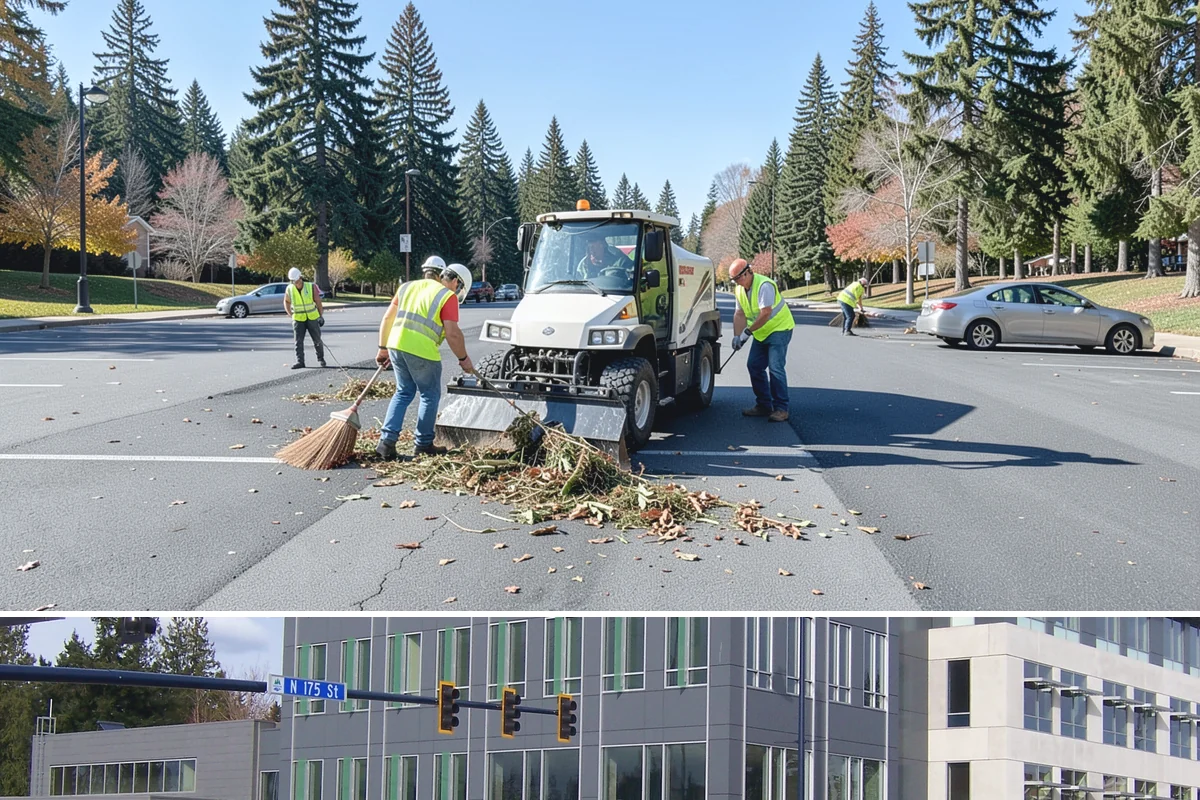 Pavement Marking in Shoreline, King County, WA - Application concentrates in the dry summer window when pavement temperatures and moisture levels allow proper bonding.