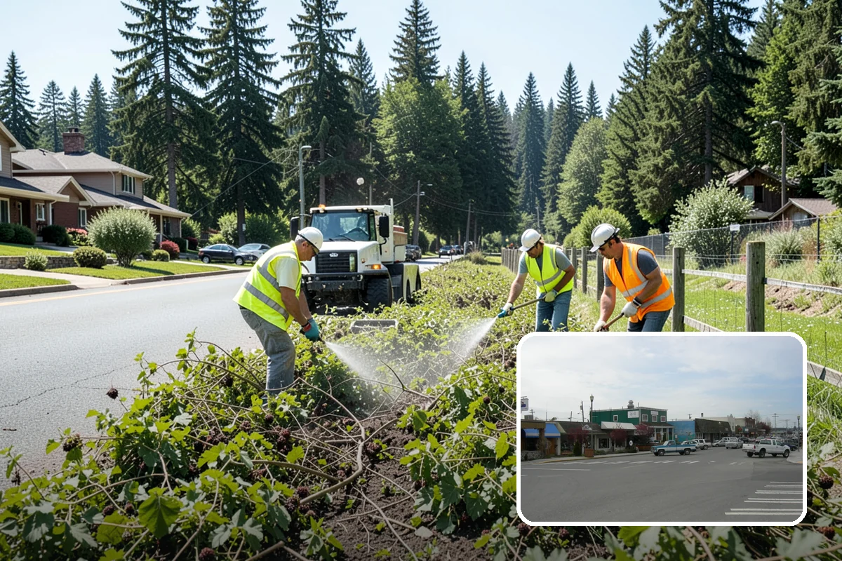 Pavement Marking in Stanwood, Snohomish County, WA - Markings compliant with MUTCD and WSDOT standards