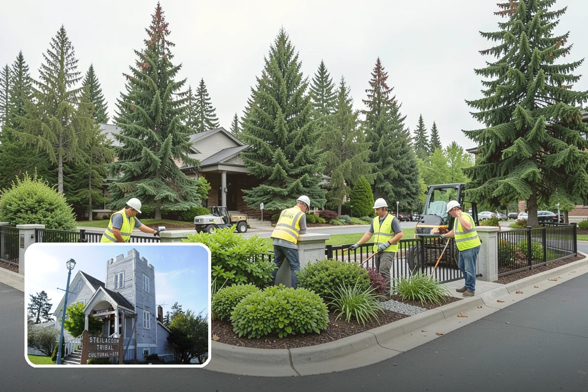 Pavement Marking in Steilacoom, Pierce County, WA - Markings compliant with MUTCD and WSDOT standards