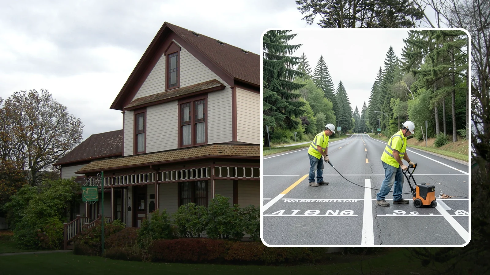 Pavement Marking in Sumner, Pierce County, WA - Durable pavement markings restore lane lines, legends, and symbols to MUTCD standards on public roadways.