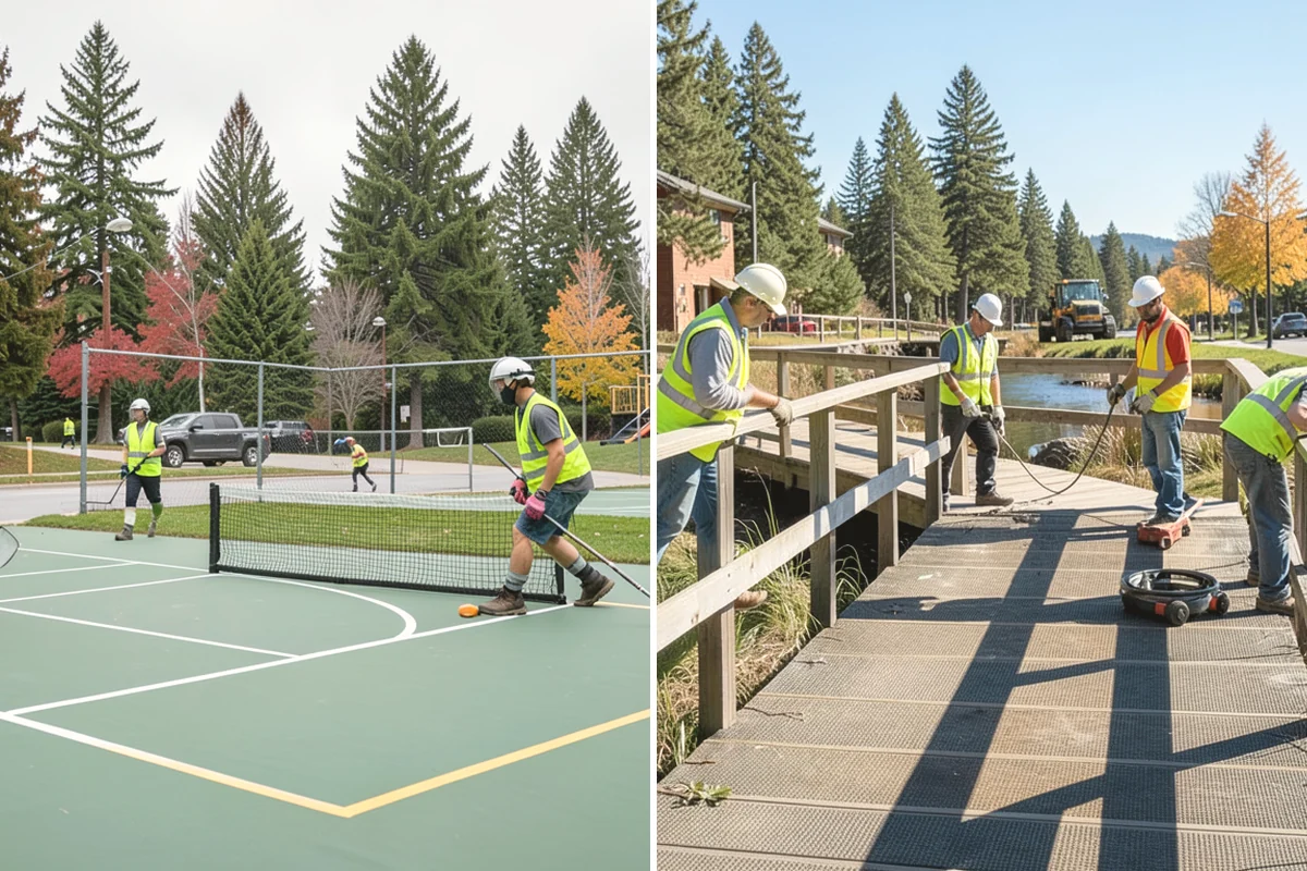 Pavement Marking in Tacoma, Pierce County, WA - Verify layout against plans and existing markings