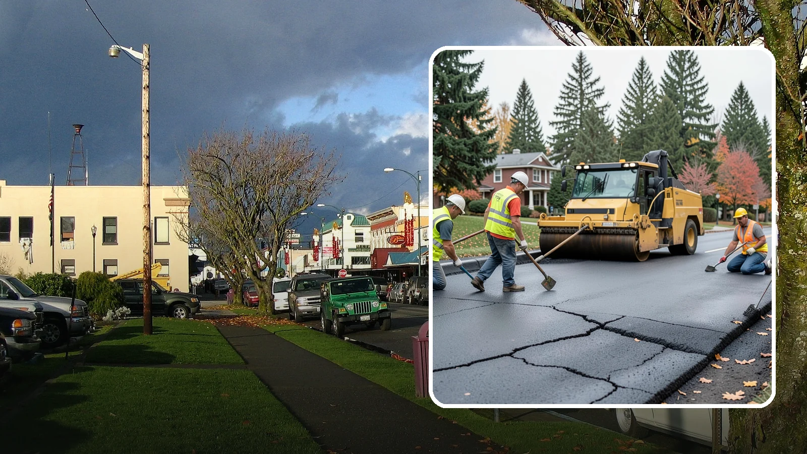 Pavement Repair in Arlington, Snohomish County, WA - Comprehensive pavement repair addressing base failures, alligator cracking, and structural deterioration.