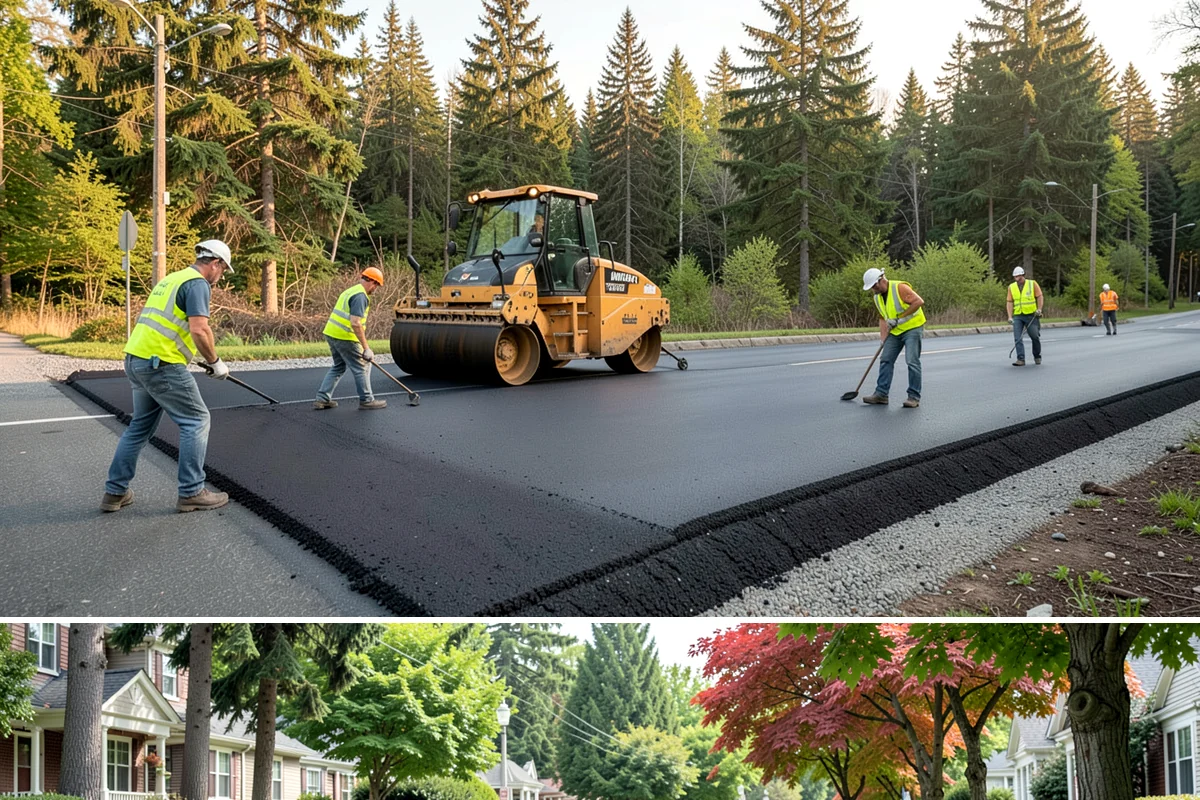 Pavement Repair in Beaux Arts Village, King County, WA - Structural repairs are best completed in dry weather when the exposed subgrade stays stable long enough to rebuild.