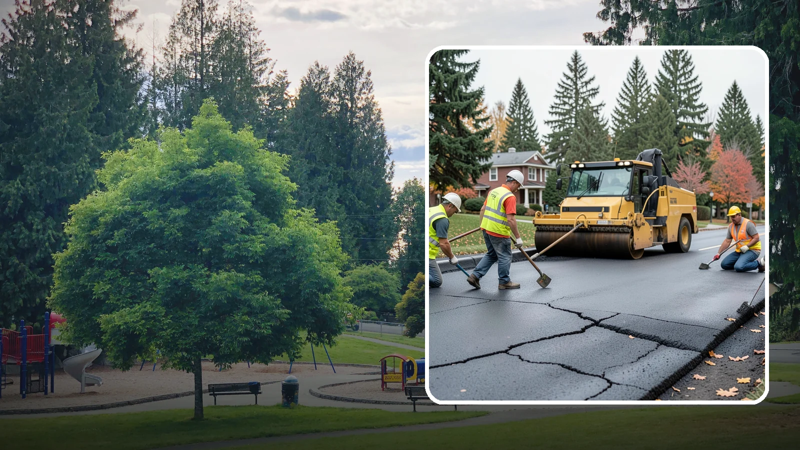 Pavement Repair in Bonney Lake, Pierce County, WA - Comprehensive pavement repair addressing base failures, alligator cracking, and structural deterioration.