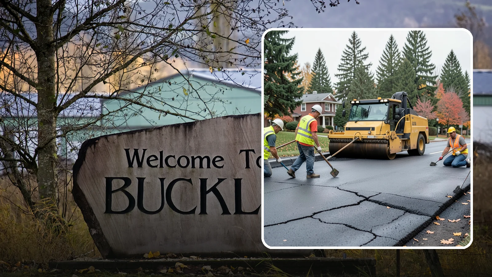 Pavement Repair in Buckley, Pierce County, WA - Comprehensive pavement repair addressing base failures, alligator cracking, and structural deterioration.