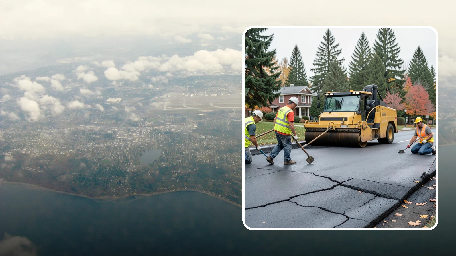 Pavement Repair in Burien, King County, WA - Comprehensive pavement repair addressing base failures, alligator cracking, and structural deterioration.