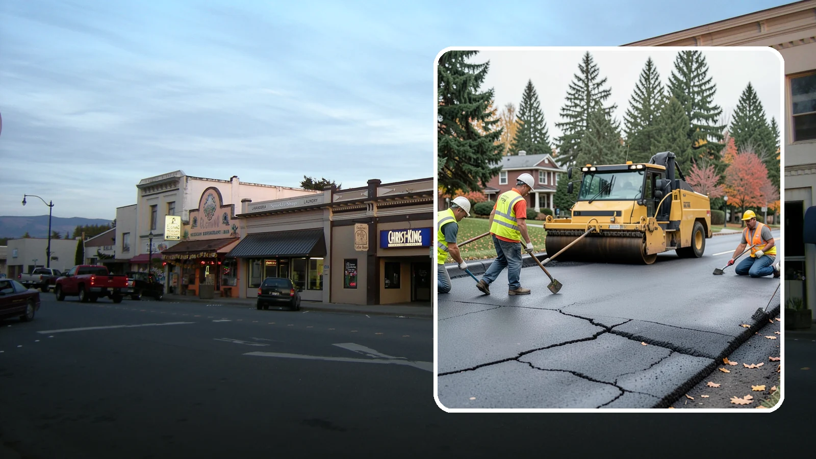 Pavement Repair in Burlington, Skagit County, WA - Comprehensive pavement repair addressing base failures, alligator cracking, and structural deterioration.